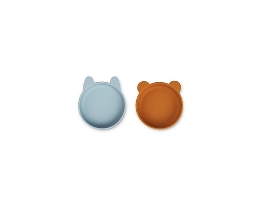Vasos de silicona Vanessa Kids - Mezcla Azul Marino Mostaza