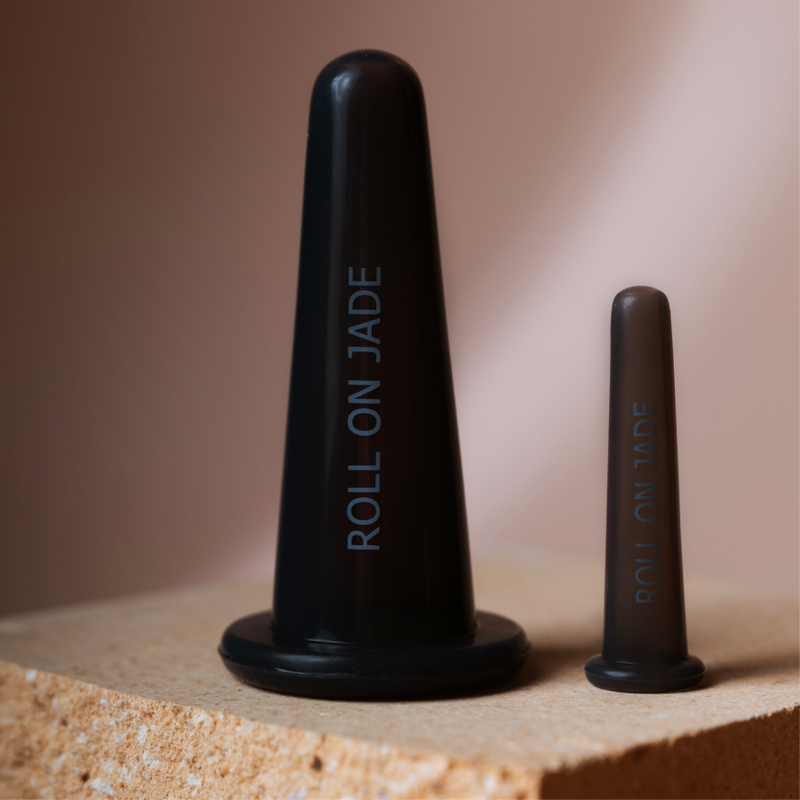 Ventouses Éclat du teint-Outils Visage-Roll On Jade