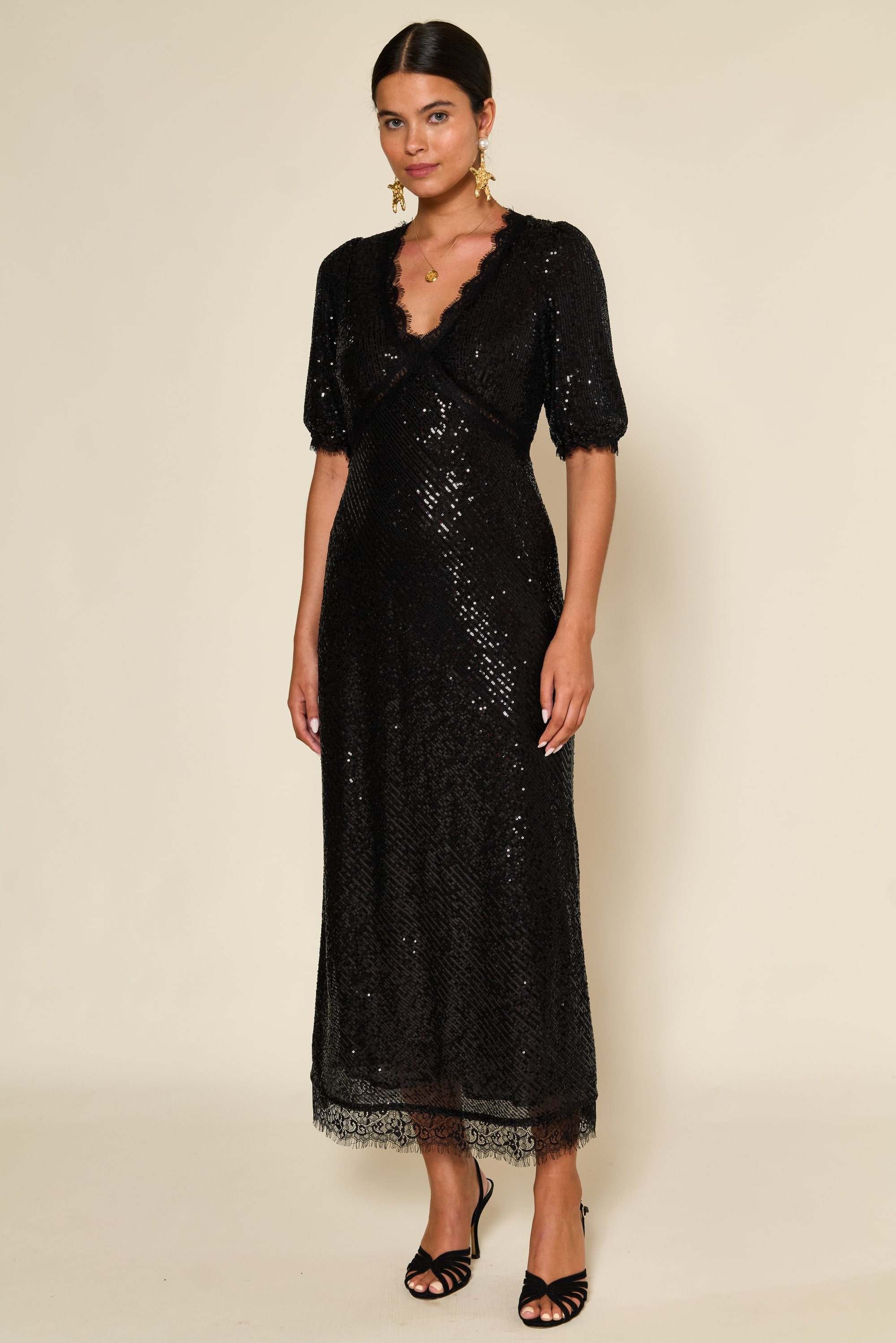 Verena Dress Embellishment Black