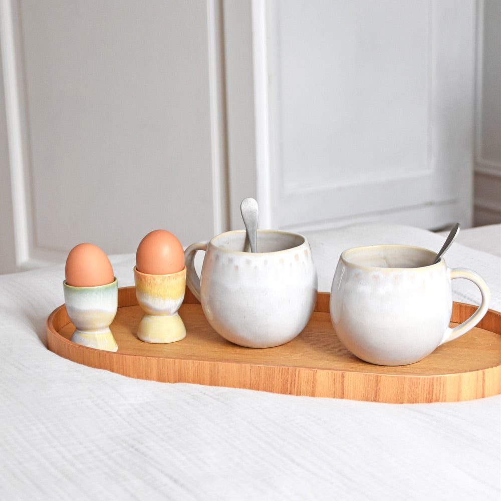 Set Of 4 Egg Cups - Sand Yellow