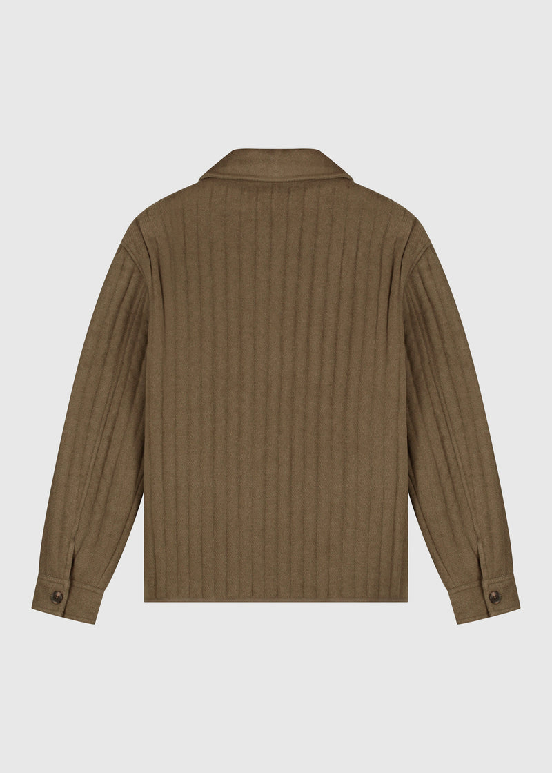 Sobrecamisa De Edredón Vertical - Verde Oliva