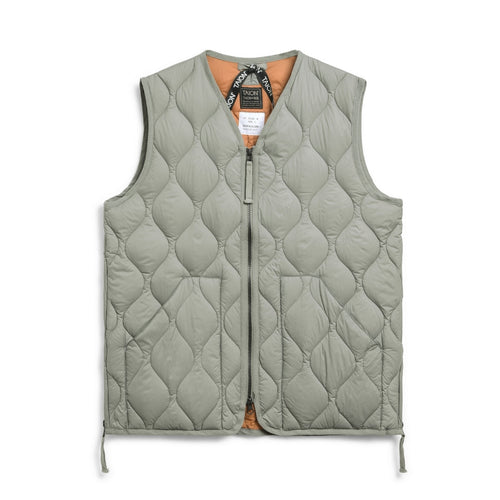 Taion - Gilet Military V Neck W-Zip Down - Dark Sage Green - Mixte