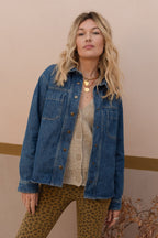 April Raw Denim Jacket - Women