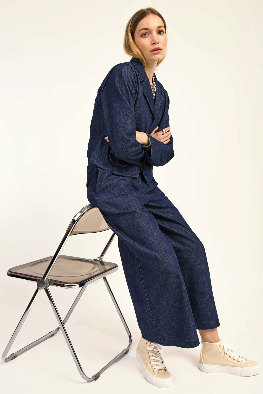 Chaqueta - Flora - Denim Azul