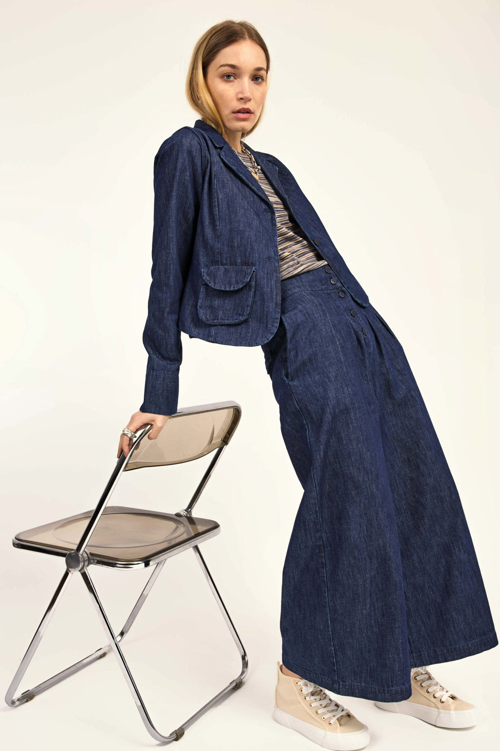 Chaqueta - Flora - Denim Azul