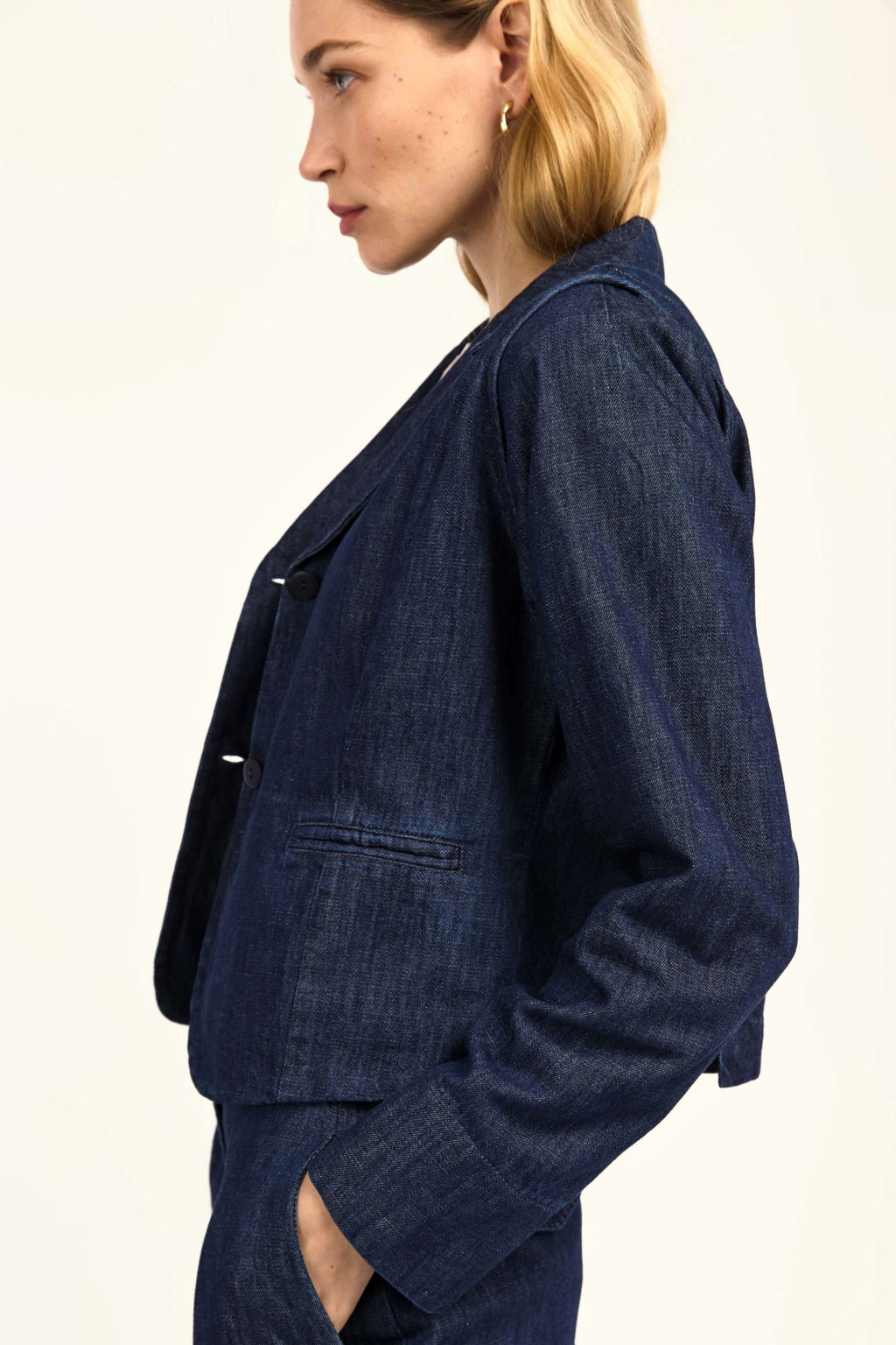 Chaqueta - Flora - Denim Azul