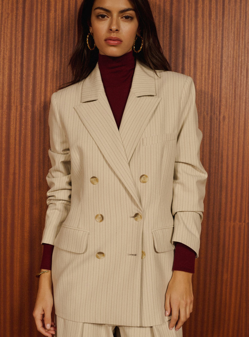 Chaqueta verde oliva - Crema