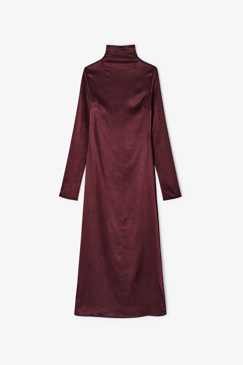 Robe Minimal Satin Marron