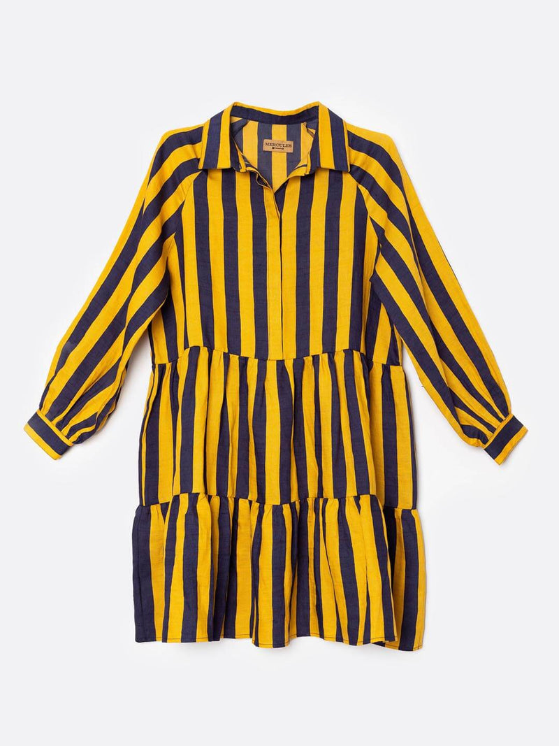 Blue And Yellow Stripes Dress