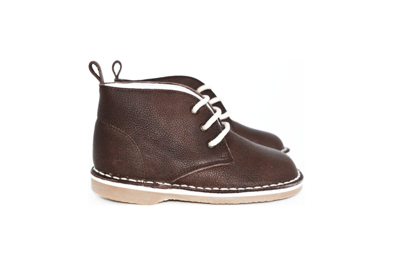 Chaussures Garçon Derbies À Lacets Victor - Cuir Marron Chocolat - Garçon