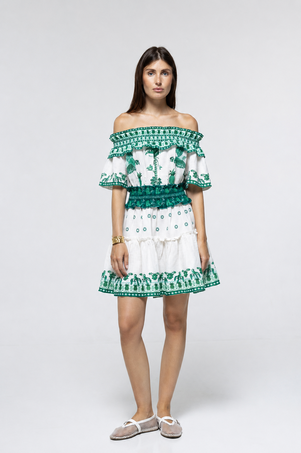 Virginia Dress - Green Parrot