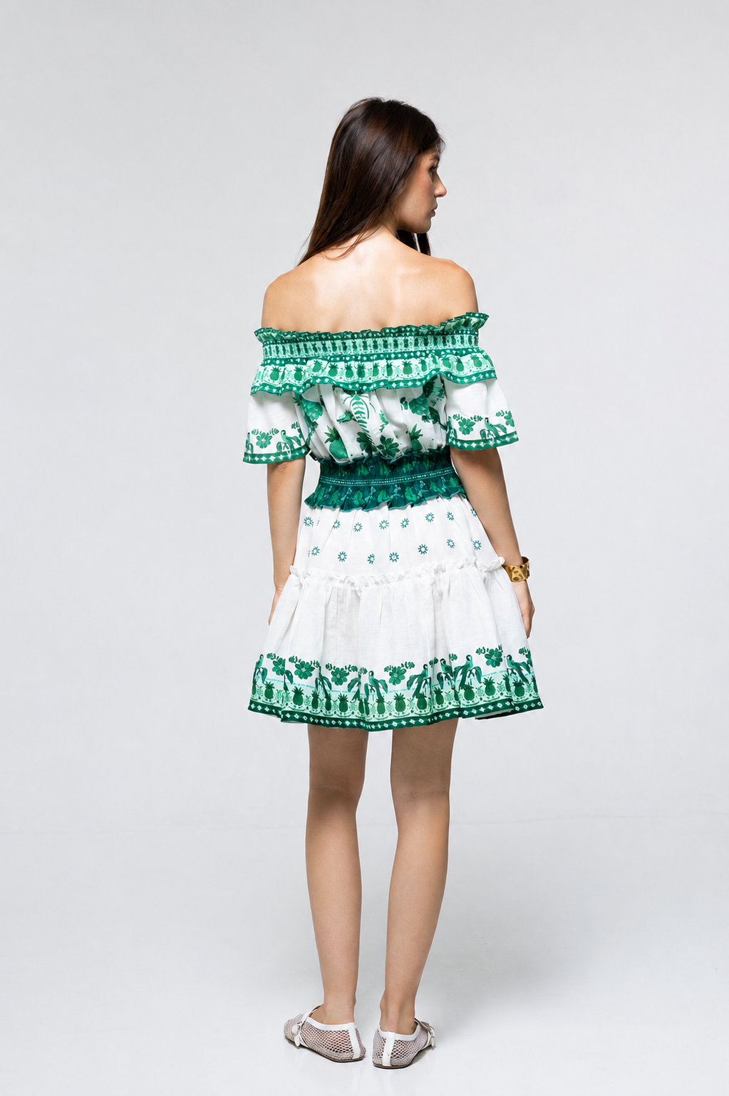 Virginia Dress - Green Parrot