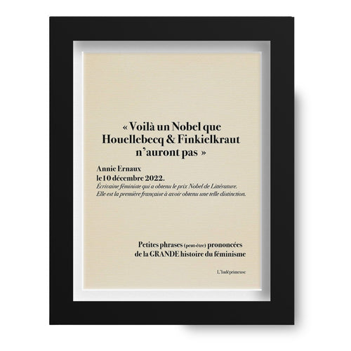 Voilà Un Nobel Ernaux