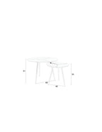Kourdeboer Set of 2 - Side Table - Aluminum - Beige