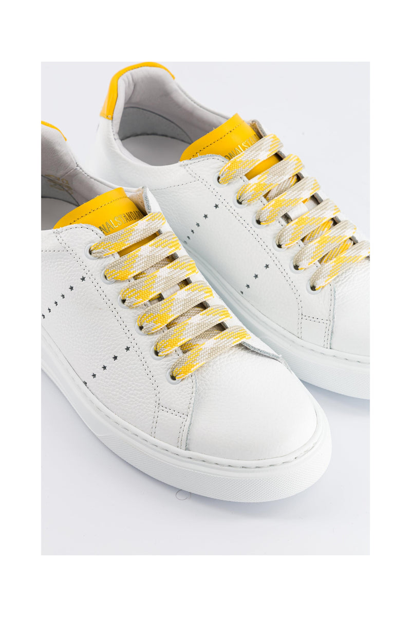 Sneakers Femme EDITION 9 White Yellow Leather.