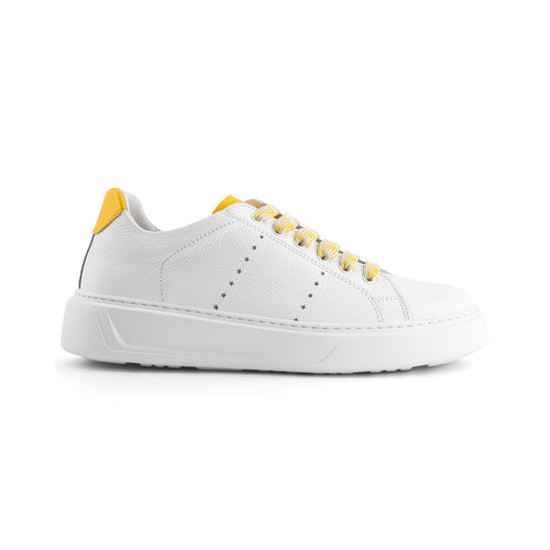 Sneakers Femme EDITION 9 White Yellow Leather.