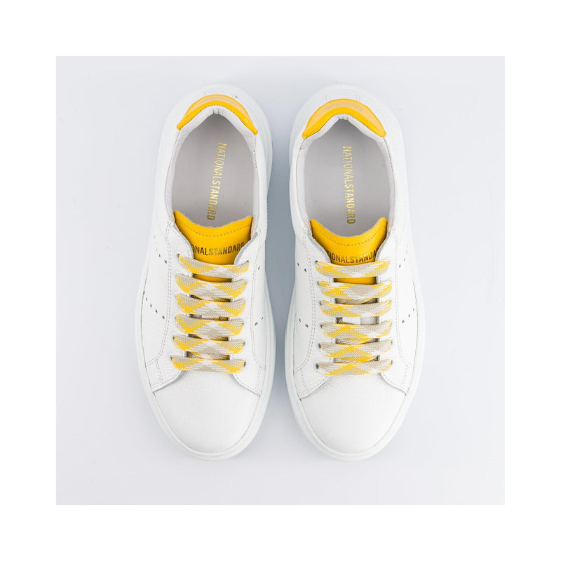 Sneakers Femme EDITION 9 White Yellow Leather.