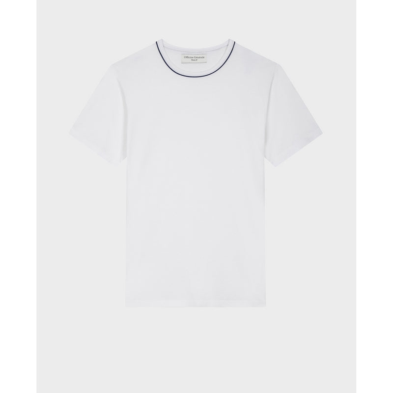 T-Shirt Liseré - White - Homme