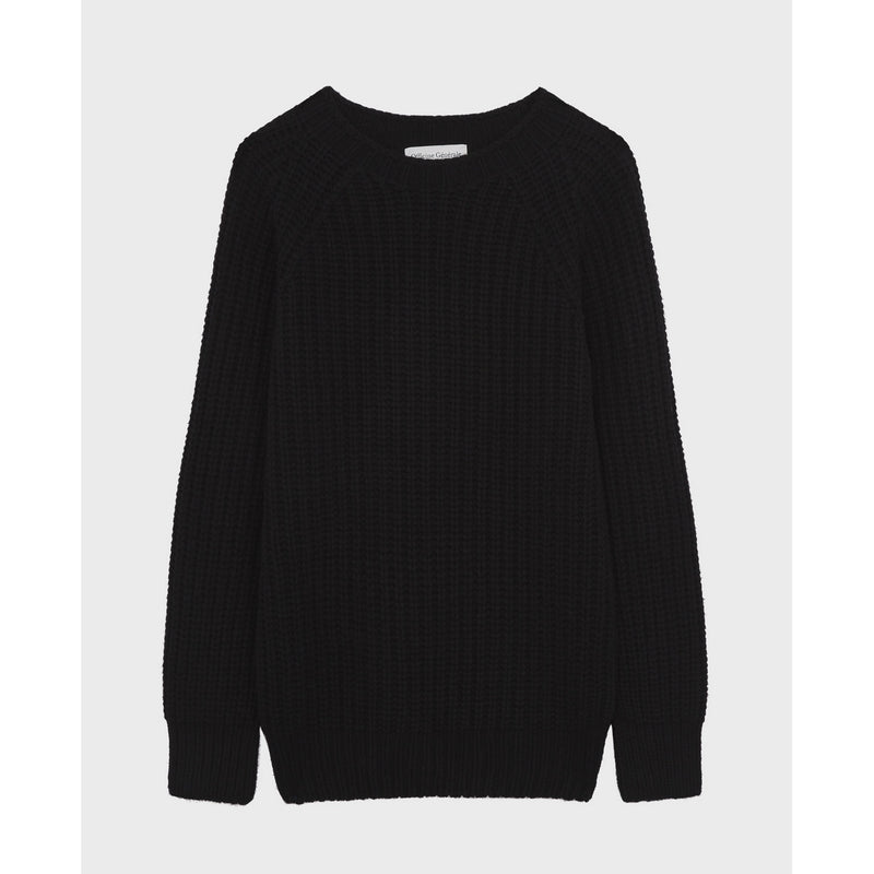 Ribbed Sweater - Black - Man