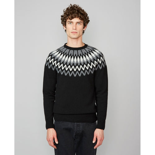 Seamless Sweater - Black/Grey - Man