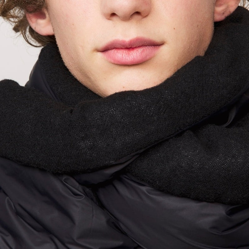 Quilted Scarf - Black - Man