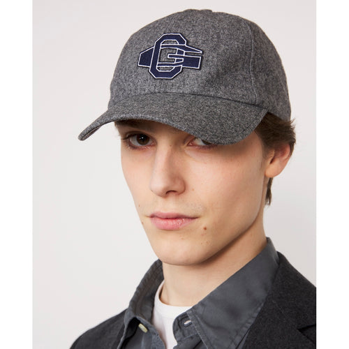 Casquette En Flannel - Mid Grey - Homme