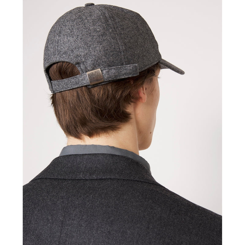 Casquette En Flannel - Mid Grey - Homme