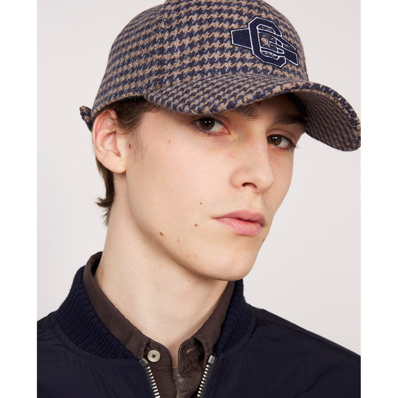 Casquette En Flannel - Brown/Sand/Navy - Homme