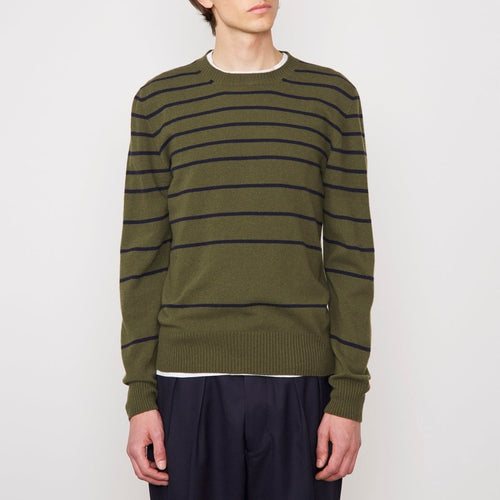 Marco Sweater - Olive/Navy - Man