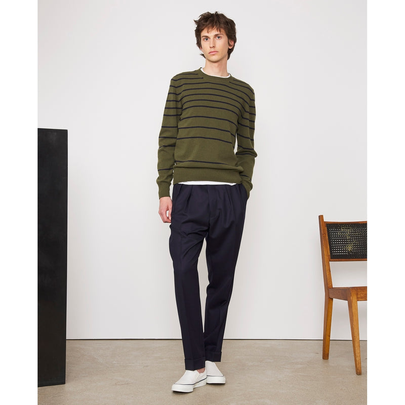 Marco Sweater - Olive/Navy - Man