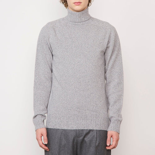 Officine Générale - Seamless Turtleneck Sweater - Grey/White - Man