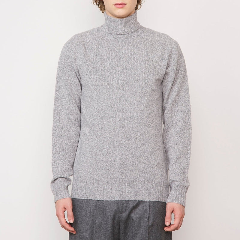 Pull Col Roulé Seamless - Grey/White - Homme