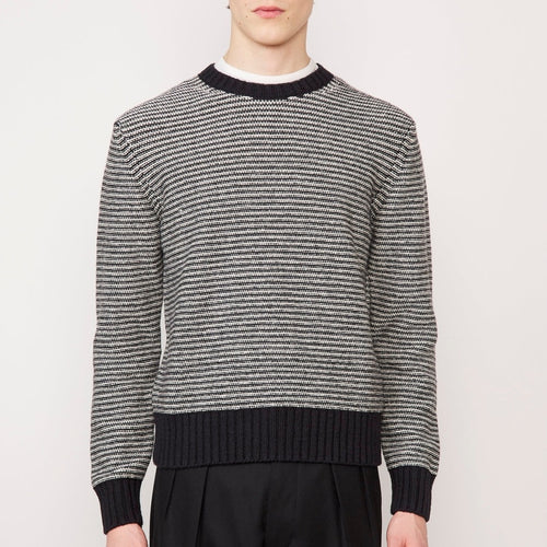 Marco Sweater - Charcoal/White - Man