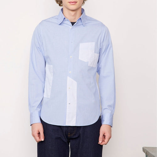 Camisa Benoit - Blanca/Azul - Hombre