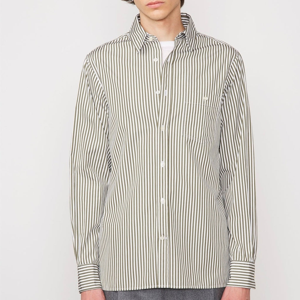 Camisa Alex - Oliva/Blanco - Hombres