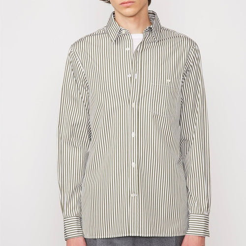 Chemise Alex - Olive/White - Homme