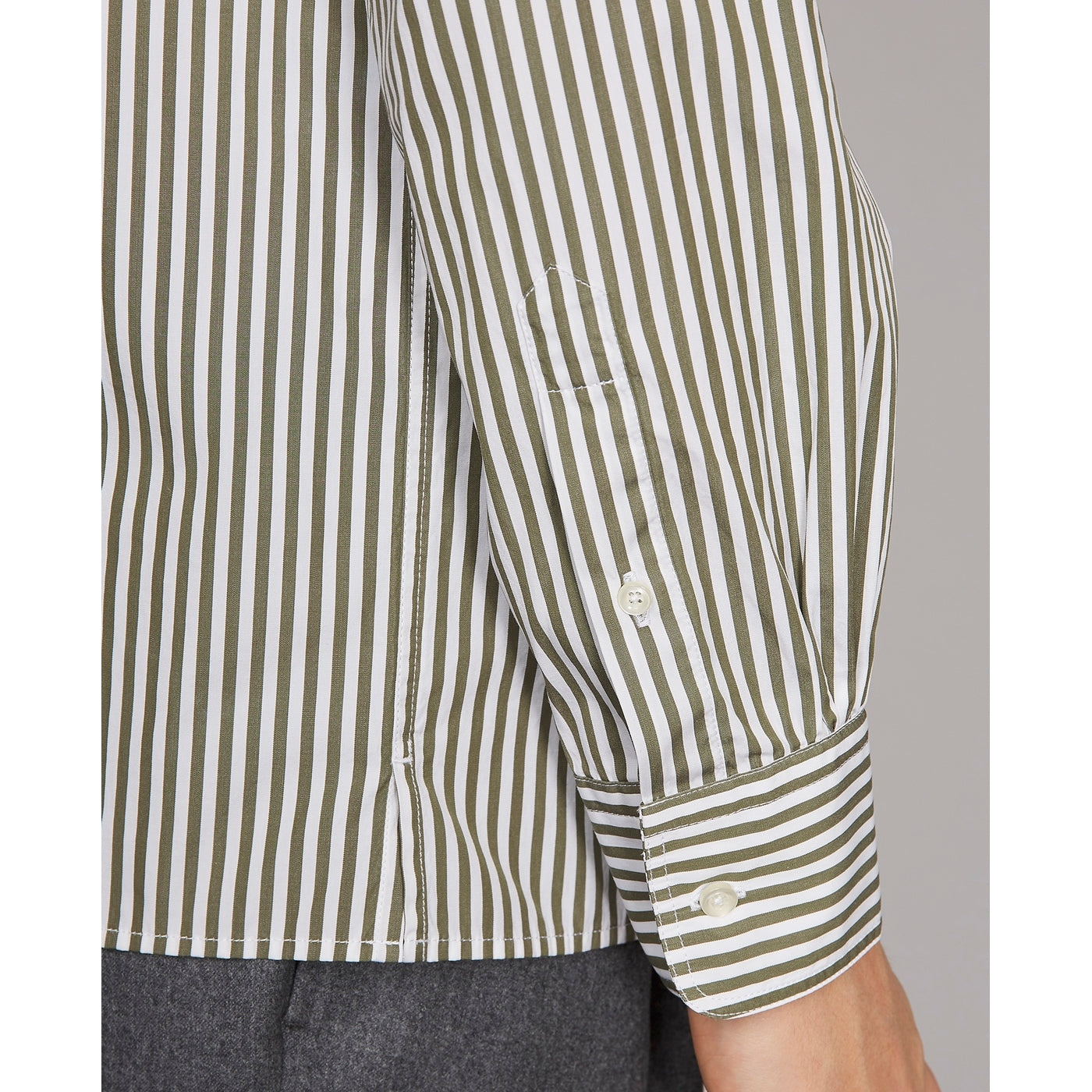 Camisa Alex - Oliva/Blanco - Hombres