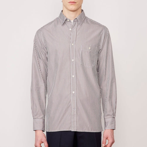 Camisa Alex - Blanco/Marrón - Hombre