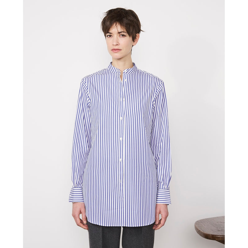 Camisa Amelia - Blanca/Azul - Mujer