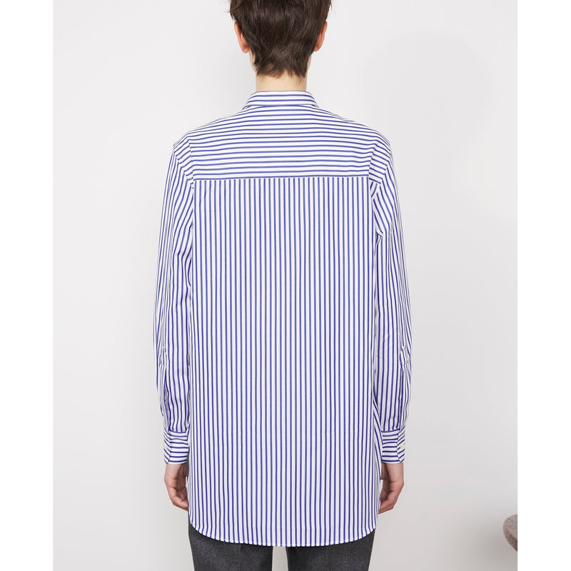 Camisa Amelia - Blanca/Azul - Mujer