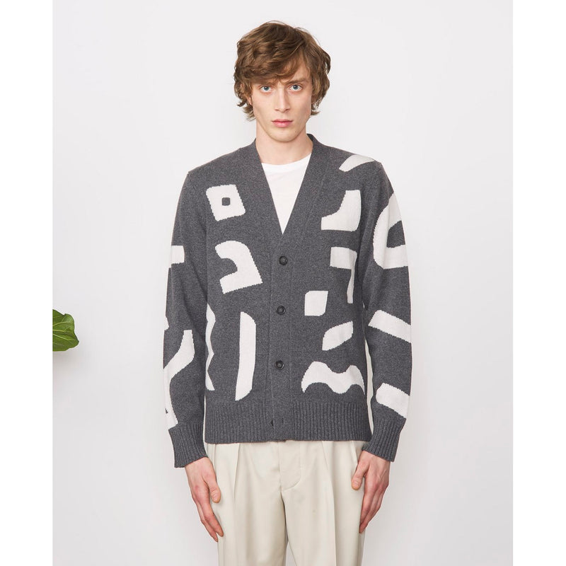 Cardigan Miles - Grey/Ecru - Homme