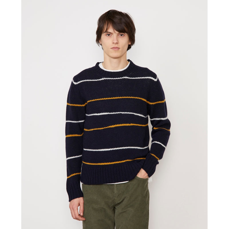 Pull Marco - Navy/Gold/Ecru - Homme