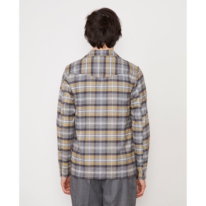 Jude overshirt - Olive/Navy/White - Man