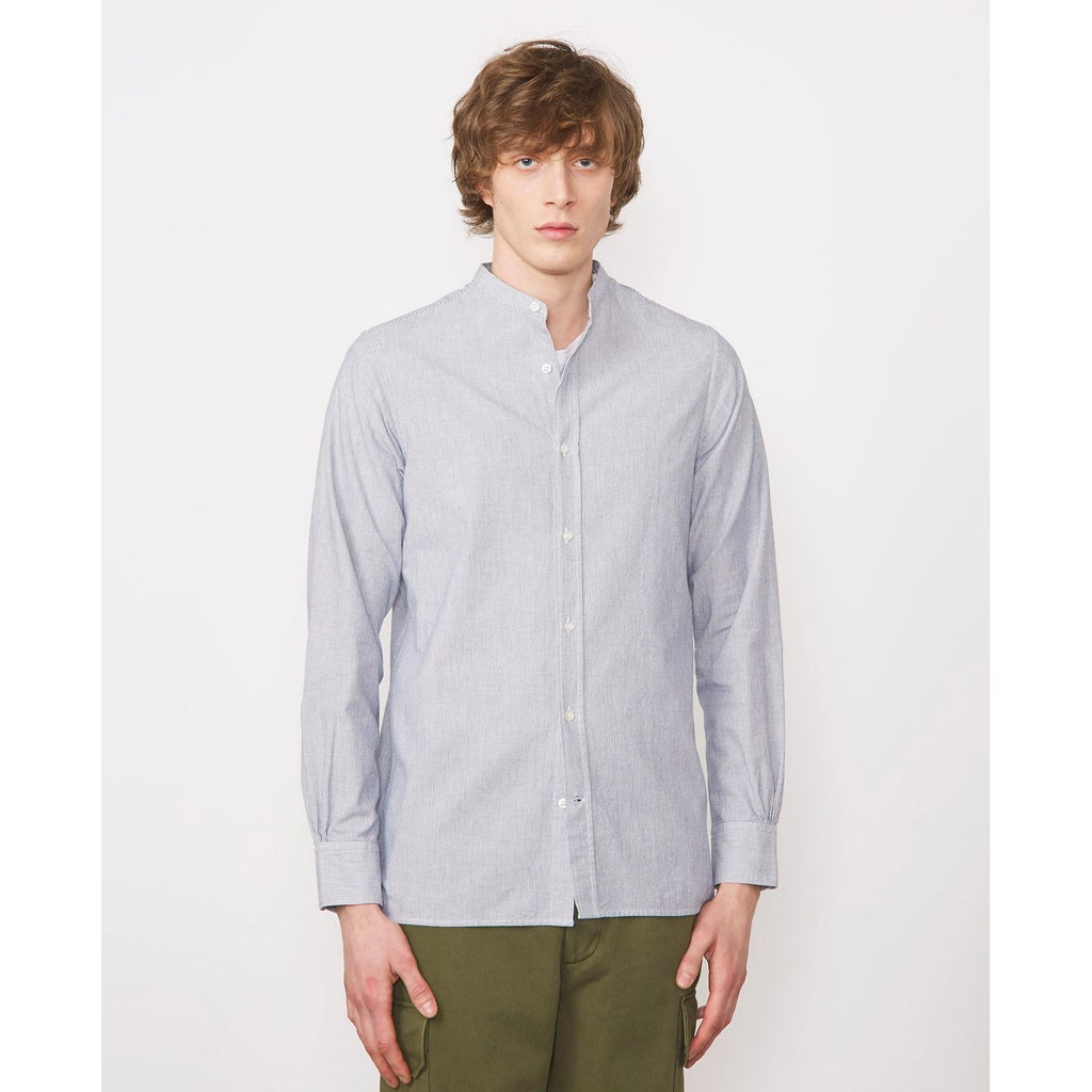 Gaston Shirt - White/Navy - Men