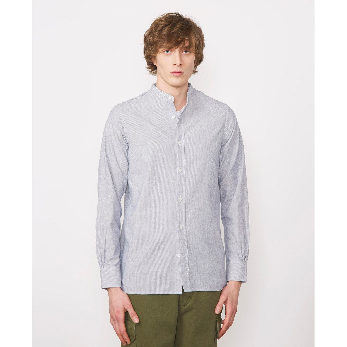 Gaston Shirt - White/Navy - Men