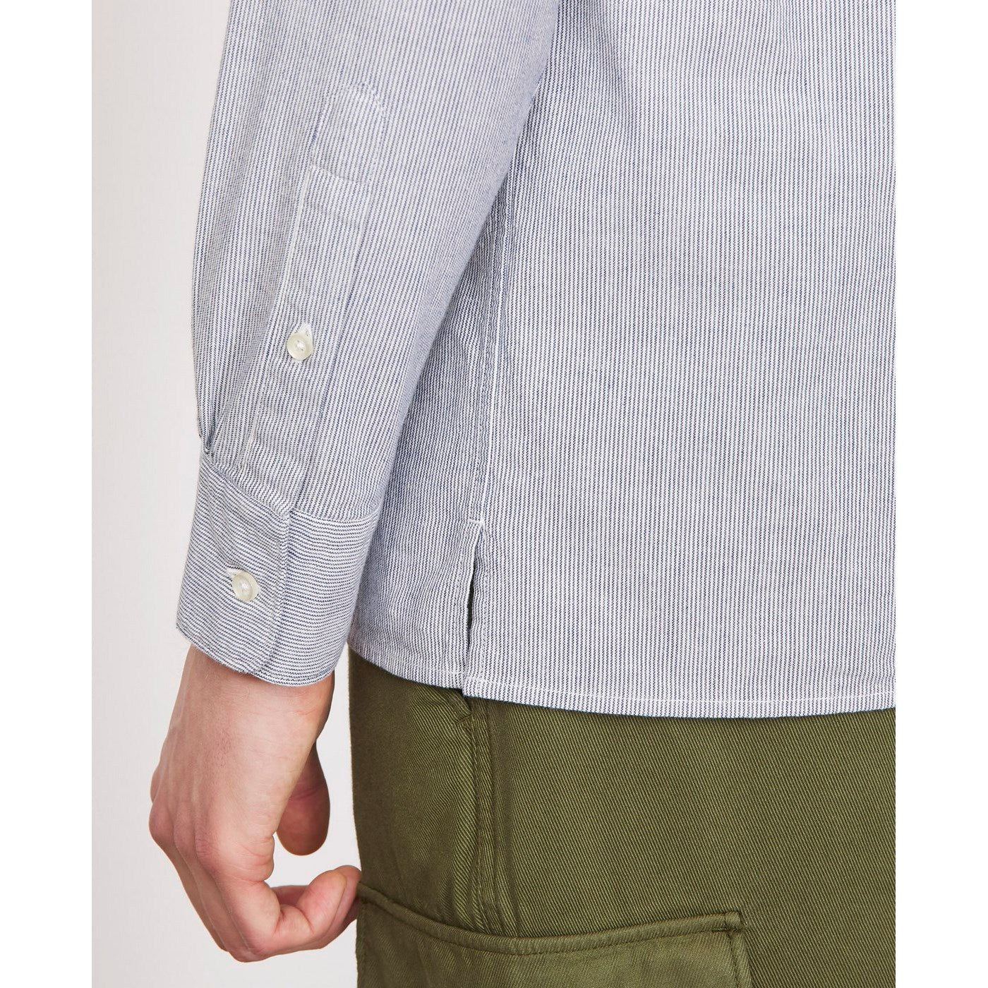 Gaston Shirt - White/Navy - Men