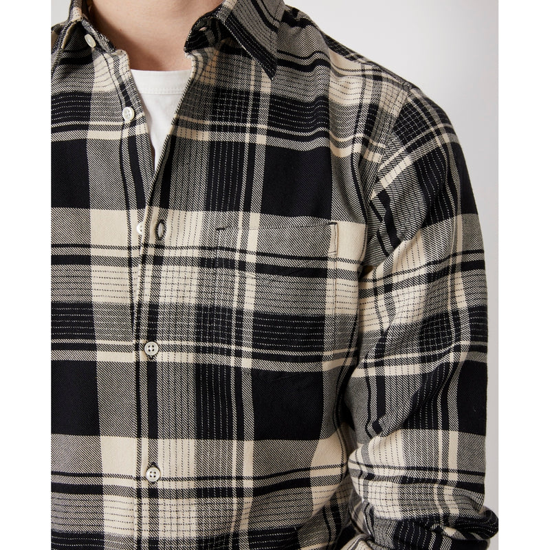 Camisa Giacomo - Negra/Cruda - Hombre