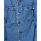 Sur Chemise Swan Overshirt Cotton Denim - Mid Blue