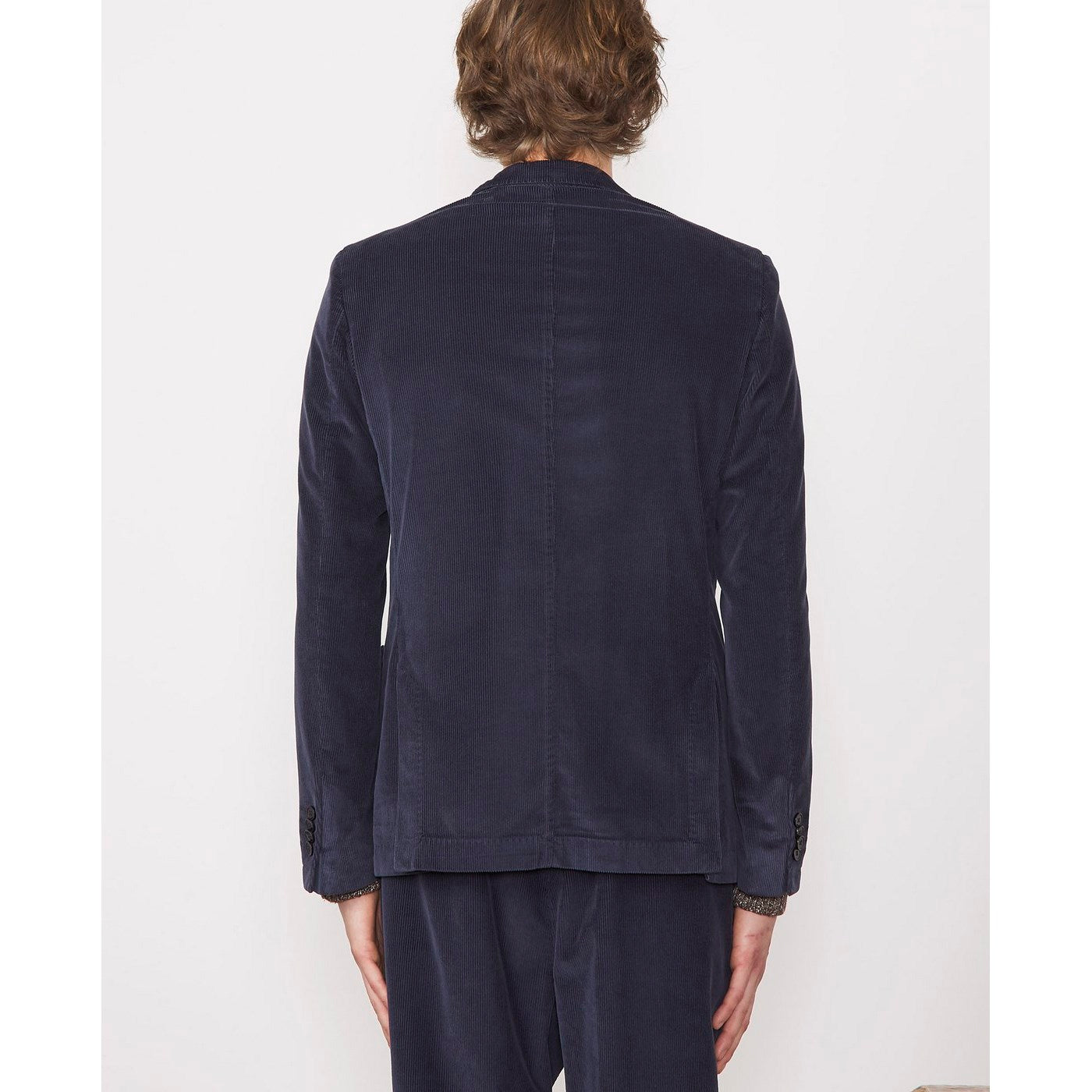 Tlg Veste 375 Jkt Ppkt Itl Co Modal Cord - Midnight Sky