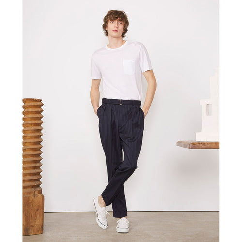 Tlg Pants Pierre Pts Itl Pinstripe Wool - Navy/White